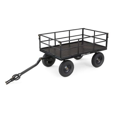 Image showing 17 th Gorilla Carts 9 cu. ft. 1,200 lb. Capacity Heavy-Duty Steel Utility Cart with Removable Sides and 13 in. Tires, Black