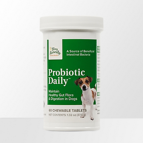 Terry Naturally Animal Health Probiotic Daily Soft Chew Digestive Support Supplement for Dogs, 0.1875 lb., 60 ct.