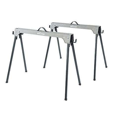 2 Pack Flood Tray Supports HEAVY DUTY Adjustable Saw Horse Flood Tray Stands 