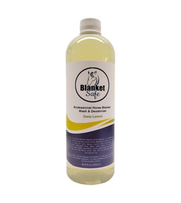 Blanket Safe Horse Blanket Wash and Deodorizer, Zesty Lemon, 16.9 oz.