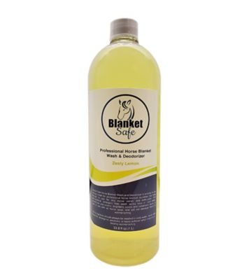 Blanket Safe Horse Blanket Wash and Deodorizer, Zesty Lemon, 33.8 oz.