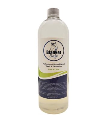 Blanket Safe Horse Blanket Wash and Deodorizer, Free and Clear, 33.8 oz.
