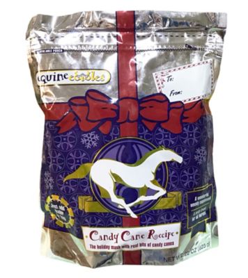 Equine Edibles Therapeutic Bran Mash Candy Cane Recipe Horse Oatmeal, 22 oz.