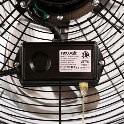 Image showing 7 th NewAir 18 in. 3-Speed Indoor High-Velocity Wall-Mounted Fan, 120V