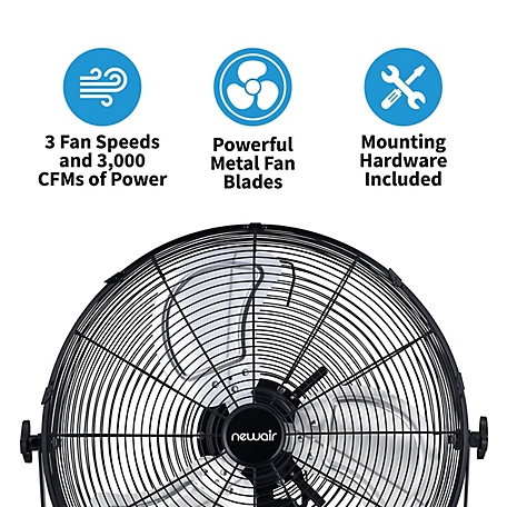 NewAir 18 in. Outdoor Rated 2-in-1 High-Velocity Wall-Mounted Fan