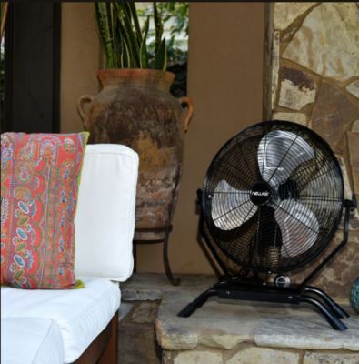 Image showing  20 in. 3-Speed Outdoor Rated 2-in-1 High-Velocity Wall-Mounted Fan, Water Resistant