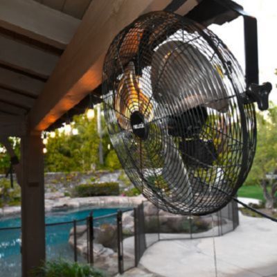 Image showing 5 th NewAir 20 in. 3-Speed Outdoor Rated 2-in-1 High-Velocity Wall-Mounted Fan, Water Resistant