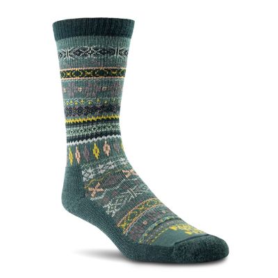 Farm To Feet Women's Hamilton Lightweight Fair Isle Crew Socks, 1 Pair, FF-9787-101-NAT-L