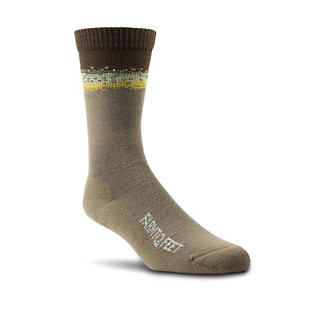 Farm To Feet Men's Missoula Lightweight Crew Socks, 1 Pair, FF-7085-220-BROTR-L