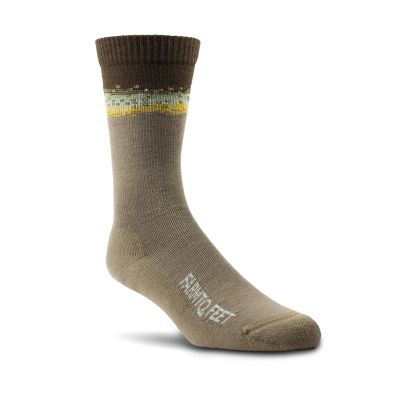 Farm To Feet Men's Missoula Lightweight Crew Socks, 1 Pair, Ff-7085-220-Brotr-L