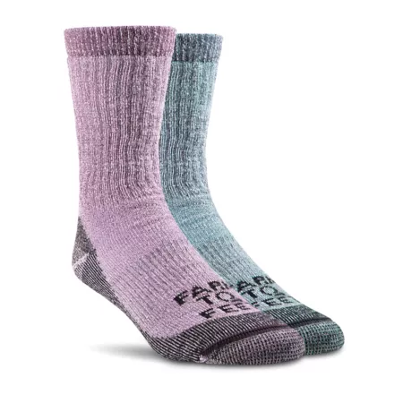 Farm To Feet Boulder Unisex-Adult All-Season Hiking Socks 2 Pairs Men's Crew Socks