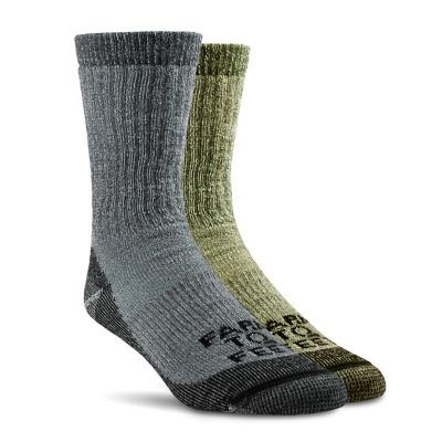 Farm To Feet Unisex Adult Boulder All-Season Hiker Socks, 2-Pairs