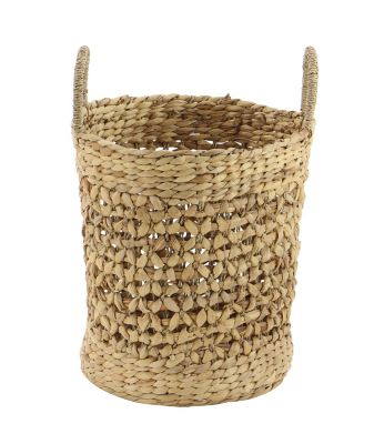Image showing  Large Handmade Bucket Seagrass Baskets with Handles, 3 pc.