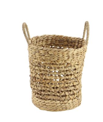 Image showing  Large Handmade Bucket Seagrass Baskets with Handles, 3 pc.