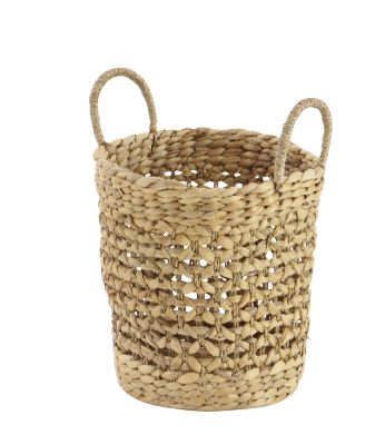 Image showing  Large Handmade Bucket Seagrass Baskets with Handles, 3 pc.
