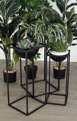 Harper & Willow Iron Modern Rectangular-Framed Bowl Plant Stands, 3 pk.