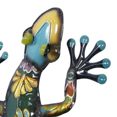 Image showing  Multicolor Metal Indoor/Outdoor Lizard Wall Decor, 32 in. x 15 in.
