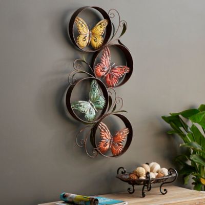 Harper Willow Metal Butterfly Wall Decoration Multi Color 13945 At Tractor Supply Co