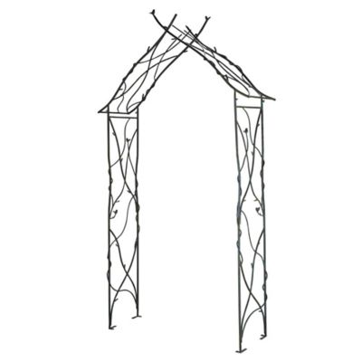 Image showing  Modern Garden Arch, 103 in. x 60 in., Black, Iron, 66312