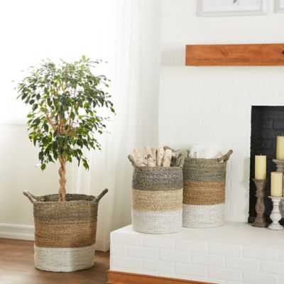 Harper & Willow Large Round Seagrass Baskets, 16 in., 14 in., 12 in., 3 pc.