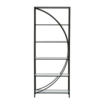 Image showing  Black Metal 6 Shelves Shelving Unit 28" x 14" x 70"