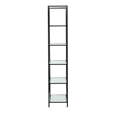 Image showing  Black Metal 6 Shelves Shelving Unit 28" x 14" x 70"