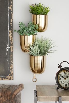 Image showing  Metal Indoor Outdoor Layered Wall Planter