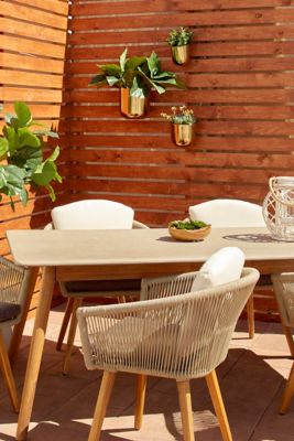 Image showing  Metal Indoor Outdoor Floating Wall Planter, Set of 3, 9 in., 7 in., 6 in.