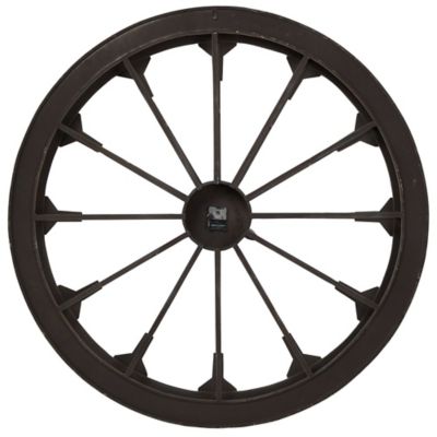 Image showing  Metal Wheel Wall Clock 48 in., Brown