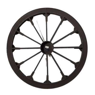 Image showing  Metal Wheel Wall Clock 48 in., Brown