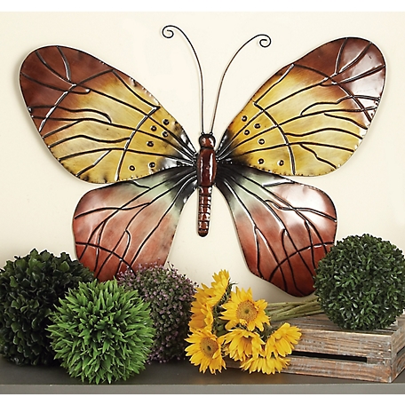 Harper & Willow Natural Butterfly Wall Sculpture