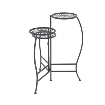 Image showing  3-Tier Modern Folding Plant Stand, Black, 21 in. x 24 in.
