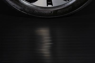 Image showing  Ribbed Roll-Out Vinyl Flooring, 55 Mil