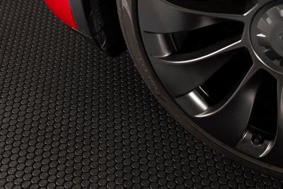 Image showing  Small Coin Roll-Out Vinyl Garage Flooring, 60 Mil