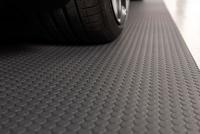 Image showing  Small Coin Roll-Out Vinyl Garage Flooring, 60 Mil