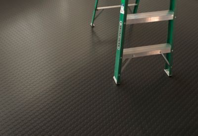 Image showing  Coin Roll-Out Vinyl Garage Flooring, 75 Mil