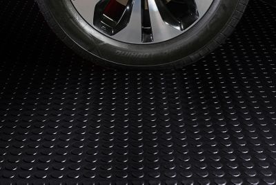 Image showing  Coin Roll-Out Vinyl Garage Flooring, 75 Mil