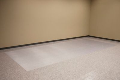 Image showing  Ribbed Clear Roll-Out Vinyl Garage Floor Protector, 55 Mil