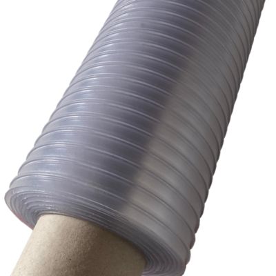 Image showing  Ribbed Clear Roll-Out Vinyl Garage Floor Protector, 55 Mil
