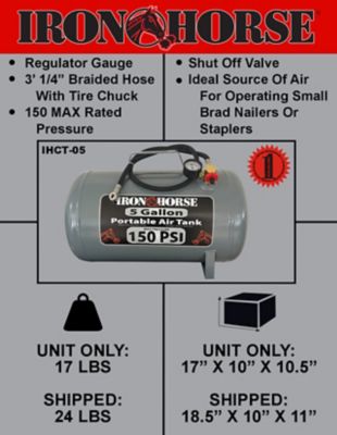 Image showing  5 gal. Portable Air Tank, 150 PSI