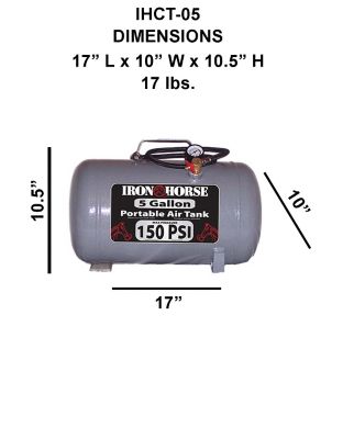 Image showing  5 gal. Portable Air Tank, 150 PSI