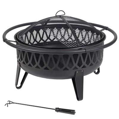 Pleasant Hearth 30 in. x 12 in. Harmony Round Fire Pit