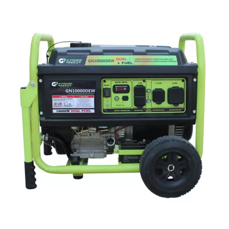 Green-Power America 10 000/7 500 Watt Dual Fuel Generator Portable Generators