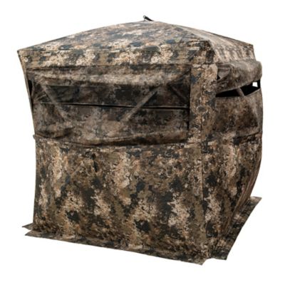 treeline 3-Person Heater House Fully Insulated Deer Ground Blind, Veil Wideland Camo