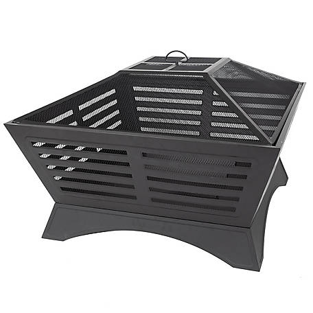 Pleasant Hearth Hutchinson Steel Wood, Tractor Supply Fire Pit