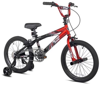 Kent 18 in. Action Zone BMX Bike with Training Wheels, 1 Speed, Steel BMX Frame, 4-Bolt Stem