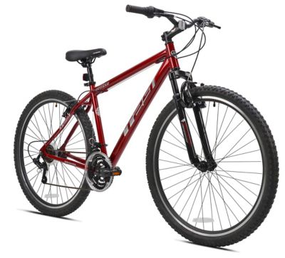 Thruster 29 in. T29 Mountain Bike, 21 Speed, Aluminum Frame The front suspension ensures a smooth ride, and the brakes provide dependable stopping power