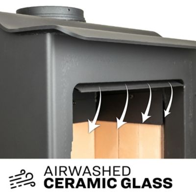 Image showing 6 th US Stove Wood-Burning Defender Stove on Legs, 1,200 sq. ft., 68,000 BTUs