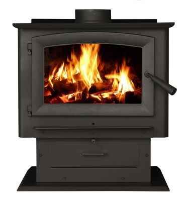US Stove Wood-Burning Forester Pedestal Stove, For 2,000 sq. ft. Rooms -  US2000E-P
