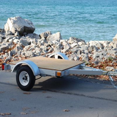 Image showing  4 x 4 ft. Single Axle Galvalume Kit Trailer, 820 lb. Max Capacity